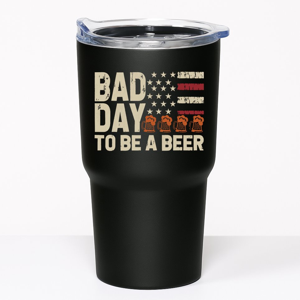 Retro Bad Day To Be Beer Usa Flag Beer 4th Of July Tumbler