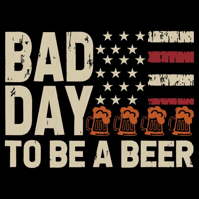 Retro Bad Day To Be Beer Usa Flag Beer 4th Of July Youth Performance Sprint T-Shirt