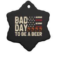 Retro Bad Day To Be Beer Usa Flag Beer 4th Of July Ceramic Star Ornament