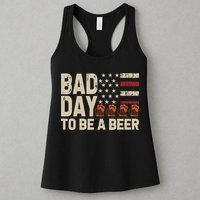 Retro Bad Day To Be Beer Usa Flag Beer 4th Of July Womens Tank Top