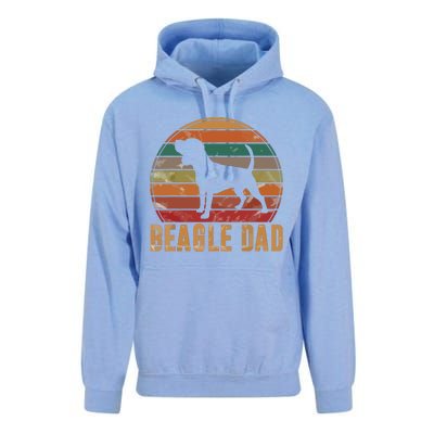 Retro Beagle Dad Gift Dog Owner Pet Tricolor Beagle Father Unisex Surf Hoodie