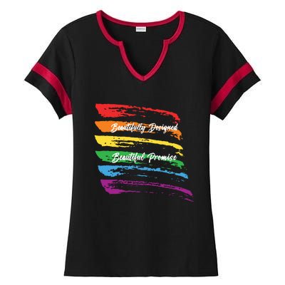 Rainbows Beautifully Designed Beautiful Promise Ladies Halftime Notch Neck Tee