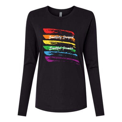 Rainbows Beautifully Designed Beautiful Promise Womens Cotton Relaxed Long Sleeve T-Shirt