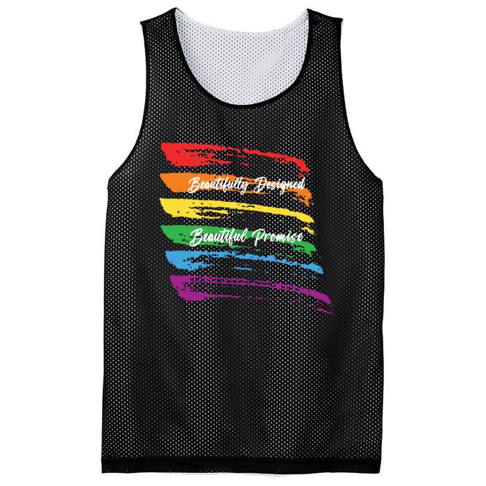 Rainbows Beautifully Designed Beautiful Promise Mesh Reversible Basketball Jersey Tank