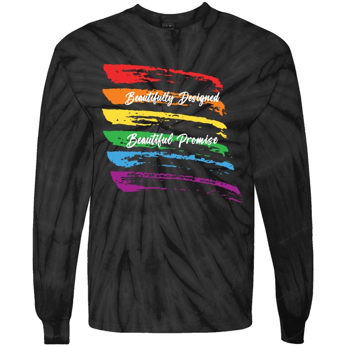 Rainbows Beautifully Designed Beautiful Promise Tie-Dye Long Sleeve Shirt