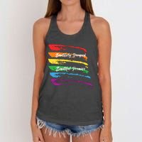 Rainbows Beautifully Designed Beautiful Promise Women's Knotted Racerback Tank