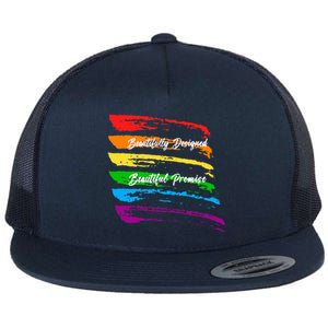 Rainbows Beautifully Designed Beautiful Promise Flat Bill Trucker Hat