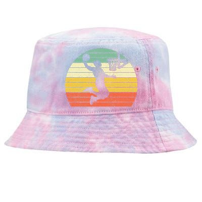 Retro Basketball Dunk Sunset Colorful Tie-Dyed Bucket Hat