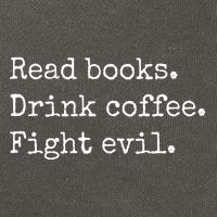 Read Books Drink Coffee Fight Evil Cotton Canvas Backpack