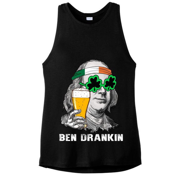 Retro Ben Drankin Beer Holiday Gift St Patricks Day Gift Ladies PosiCharge Tri-Blend Wicking Tank