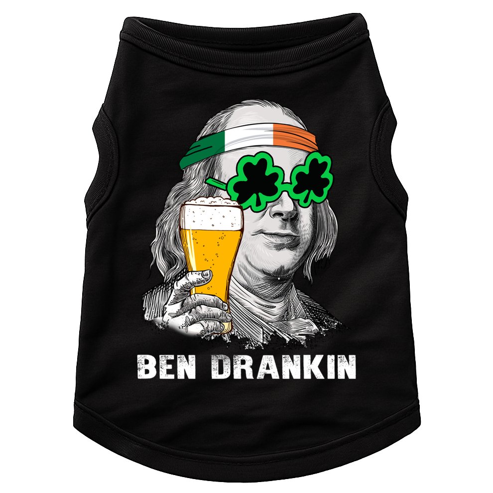 Retro Ben Drankin Beer Holiday Gift St Patricks Day Gift Doggie Tank