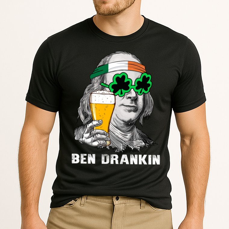 Retro Ben Drankin Beer Holiday Gift St Patricks Day Gift Cooling Performance Crew T-Shirt