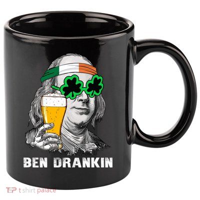 Retro Ben Drankin Beer Holiday Gift St Patricks Day Gift 11oz C Handle Ceramic Mug