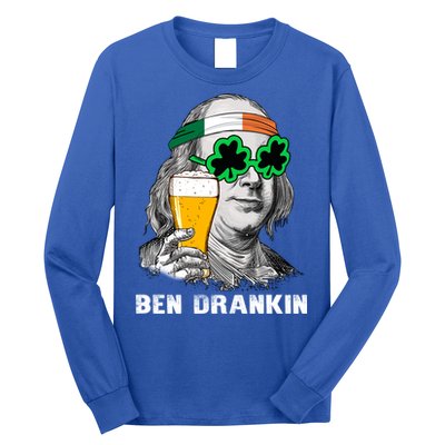 Retro Ben Drankin Beer Holiday Gift St Patricks Day Gift Long Sleeve Shirt