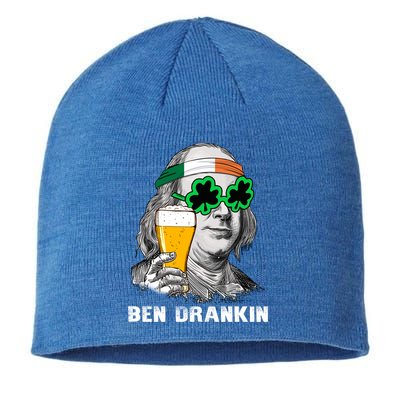 Retro Ben Drankin Beer Holiday Gift St Patricks Day Gift Sustainable Beanie