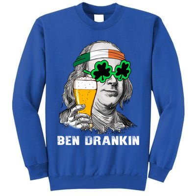 Retro Ben Drankin Beer Holiday Gift St Patricks Day Gift Tall Sweatshirt
