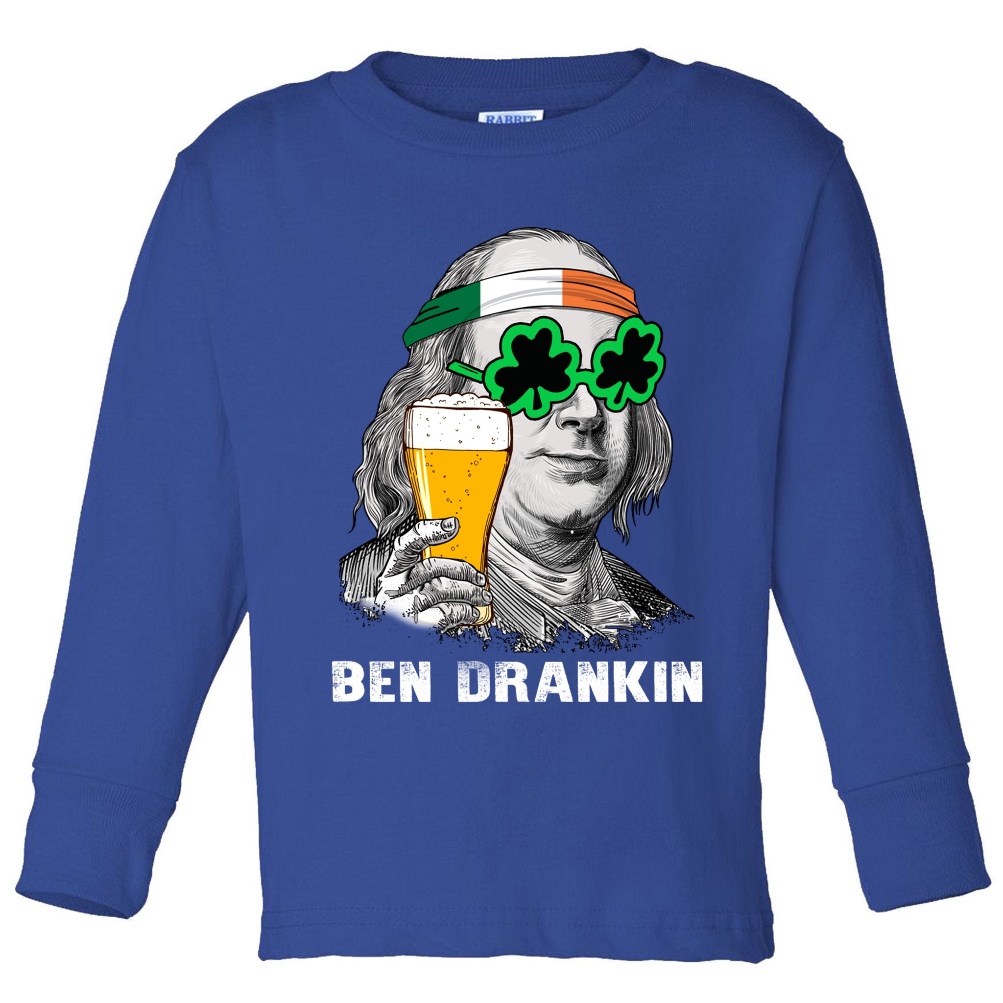 Retro Ben Drankin Beer Holiday Gift St Patricks Day Gift Toddler Long Sleeve Shirt