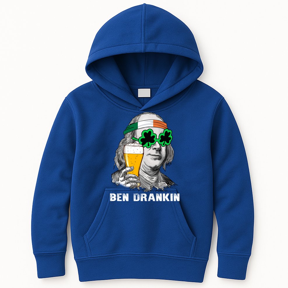 Retro Ben Drankin Beer Holiday Gift St Patricks Day Gift Kids Hoodie