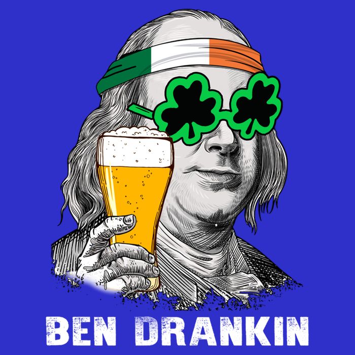 Retro Ben Drankin Beer Holiday Gift St Patricks Day Gift Zip Tote Bag