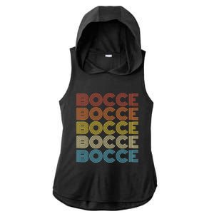 Retro Bocce Design For Bocce Ball Lover Bocci Player Gift Ladies PosiCharge Tri-Blend Wicking Draft Hoodie Tank