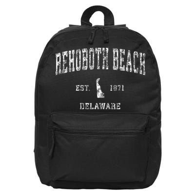 Rehoboth Beach Delaware De Vintage Athletic Sports Design 16 in Basic Backpack