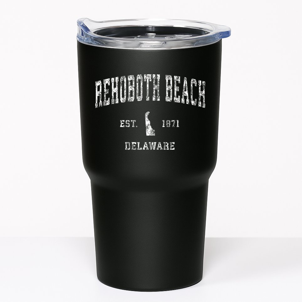 Rehoboth Beach Delaware De Vintage Athletic Sports Design Tumbler