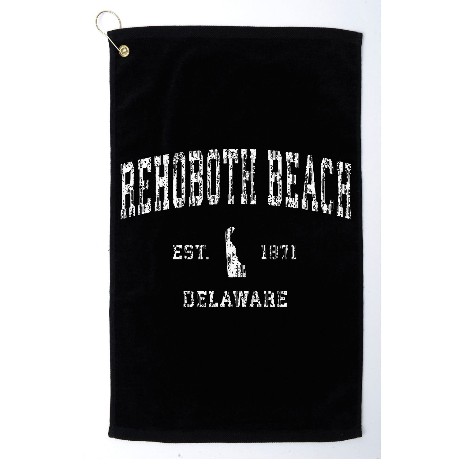 Rehoboth Beach Delaware De Vintage Athletic Sports Design Golf Towel