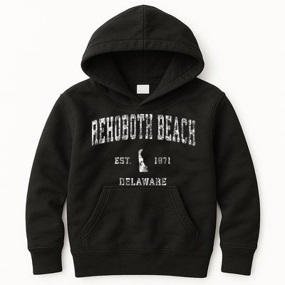 Rehoboth Beach Delaware De Vintage Athletic Sports Design Kids Hoodie