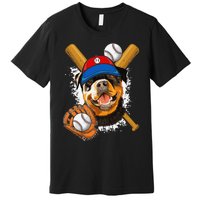 Rottweiler Baseball Dog Baseball Fan Premium T-Shirt