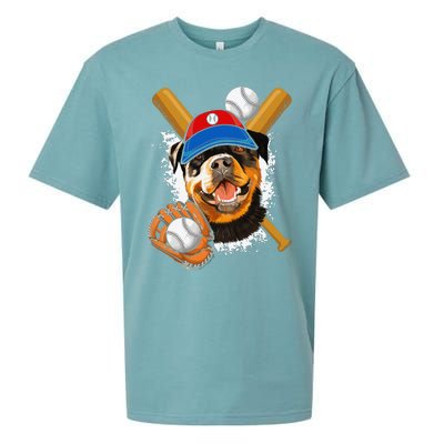 Rottweiler Baseball Dog Baseball Fan Sueded Cloud Jersey T-Shirt