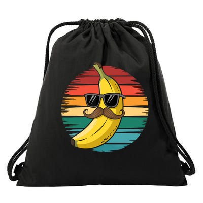 Retro Banana Design Tropical Fruit Banana Lover  Drawstring Bag