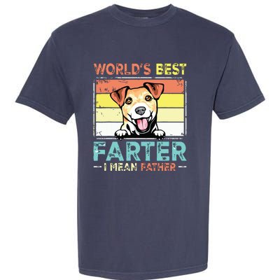 Retro Best Dad Ever Cool Jack Russell Terrier Dog Pet Lover Garment-Dyed Heavyweight T-Shirt