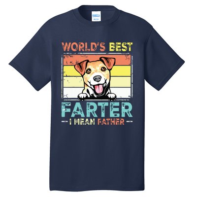 Retro Best Dad Ever Cool Jack Russell Terrier Dog Pet Lover Tall T-Shirt