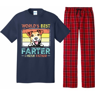 Retro Best Dad Ever Cool Jack Russell Terrier Dog Pet Lover Pajama Set