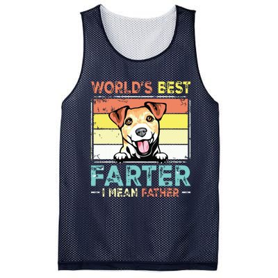 Retro Best Dad Ever Cool Jack Russell Terrier Dog Pet Lover Mesh Reversible Basketball Jersey Tank