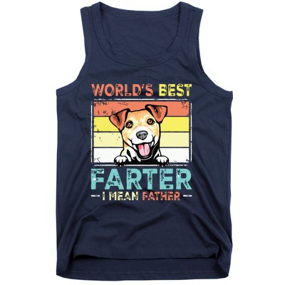 Retro Best Dad Ever Cool Jack Russell Terrier Dog Pet Lover Tank Top