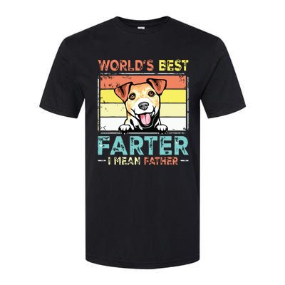 Retro Best Dad Ever Cool Jack Russell Terrier Dog Pet Lover Softstyle CVC T-Shirt