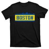 Retro Boston Downtown Skyline Running Souvenir T-Shirt