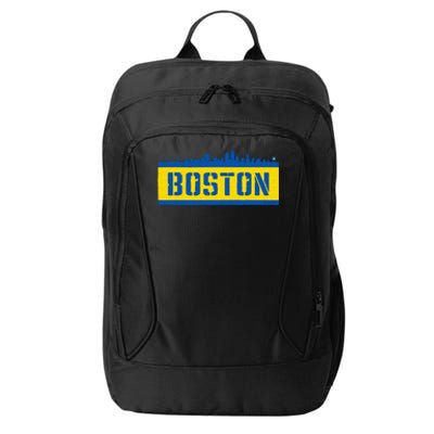 Retro Boston Downtown Skyline Running Souvenir City Backpack