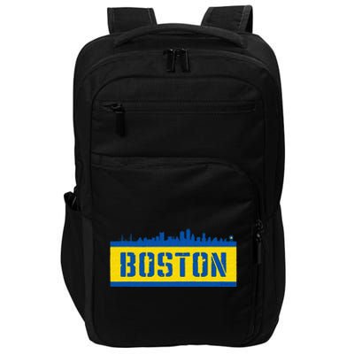 Retro Boston Downtown Skyline Running Souvenir Impact Tech Backpack