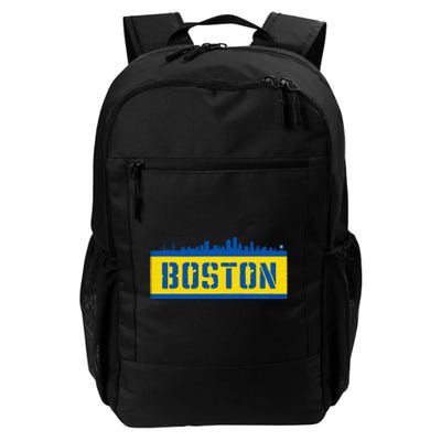 Retro Boston Downtown Skyline Running Souvenir Daily Commute Backpack