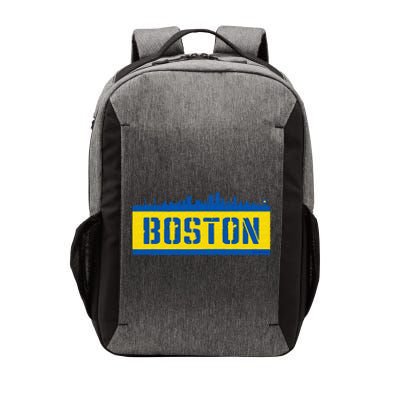 Retro Boston Downtown Skyline Running Souvenir Vector Backpack