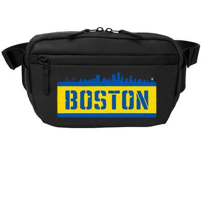 Retro Boston Downtown Skyline Running Souvenir Crossbody Pack