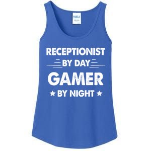 Receptionist By Day Gamer By Night Gift Ladies Essential Tank