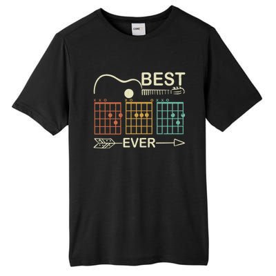 Retro Best Dad Ever D A D Chord Guitar Guitarist Fathers Day Gift Tall Fusion ChromaSoft Performance T-Shirt