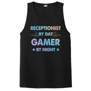 Receptionist By Day Gamer By Night Gift PosiCharge Competitor Tank