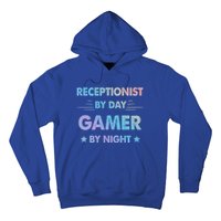 Receptionist By Day Gamer By Night Gift Hoodie