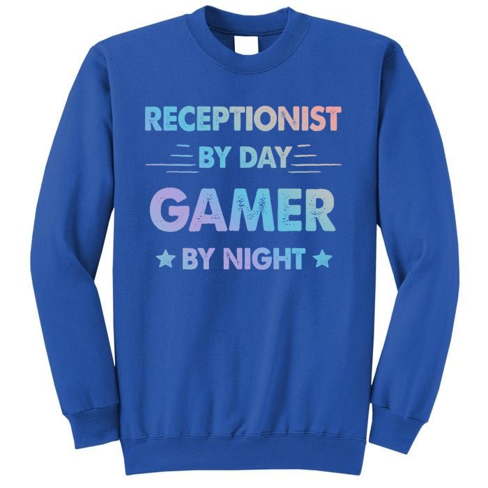 Receptionist By Day Gamer By Night Gift Sweatshirt