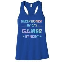 Receptionist By Day Gamer By Night Gift Women's Racerback Tank