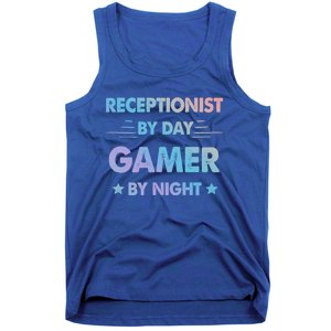 Receptionist By Day Gamer By Night Gift Tank Top